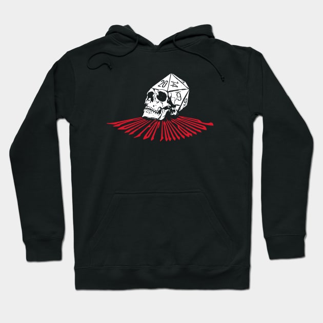 Roll for Initiative DnD Dice Skull Hoodie by DnlDesigns